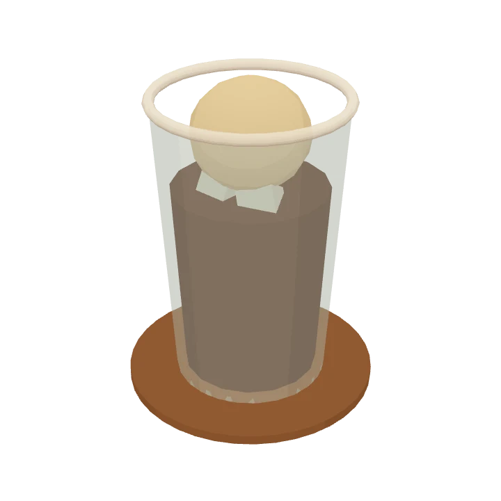 A cold brew float, as it's served in Cuppology